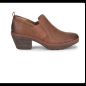 BROWN COMFY CHUNKY HEEL SMOOTH ROUNDED TOE CLOG FAUX LEATHER ALL DAY WEARABLE …